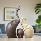 Omhelzing - Familie Olifanten Beeldjes Set